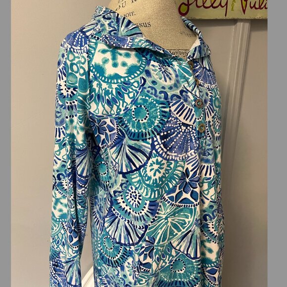 Lilly Pulitzer UPF 50+ Captain Popover TURQUOISE OASIS Dress - Picture 5 of 8